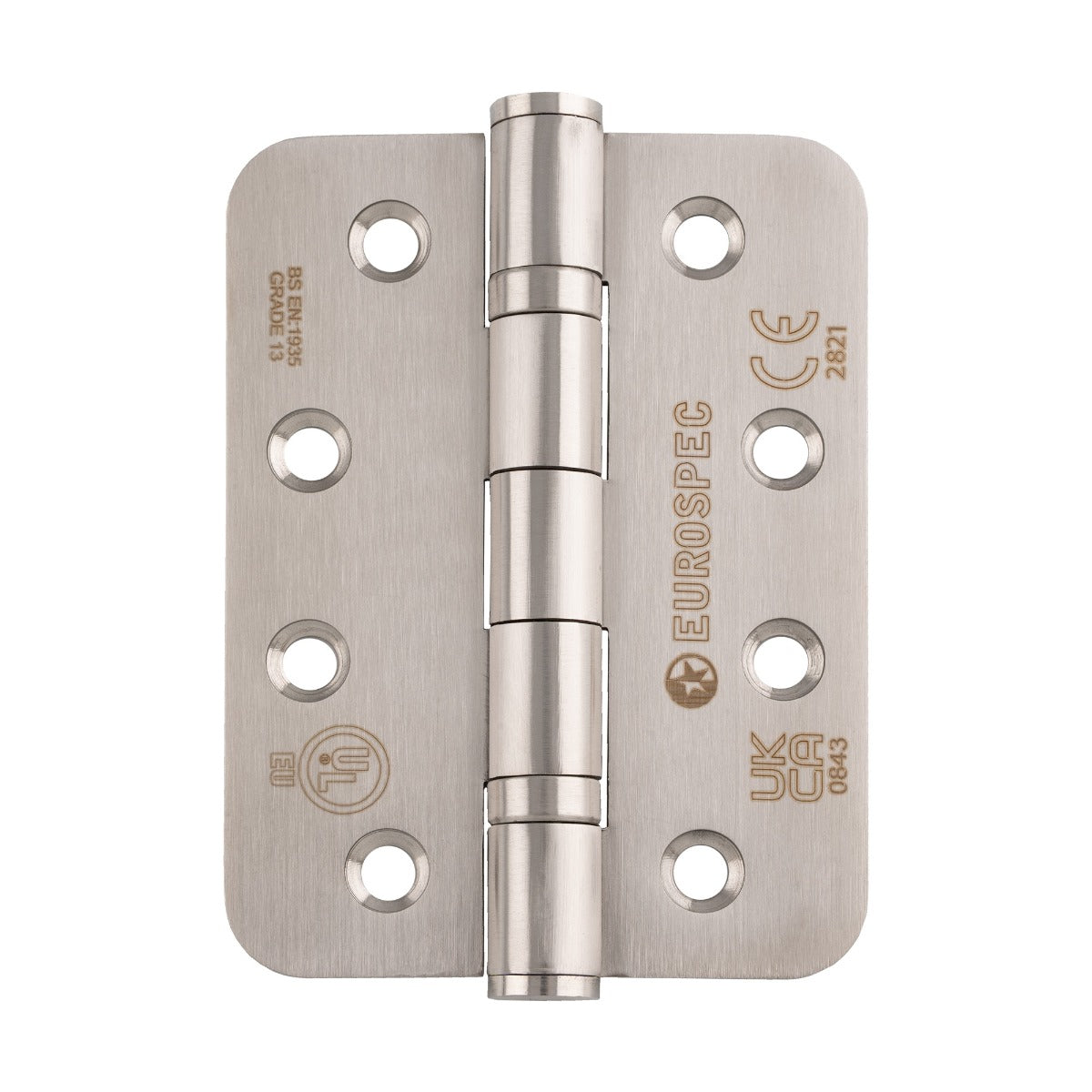 Satin stainless steel ball bearing hinge set of 3