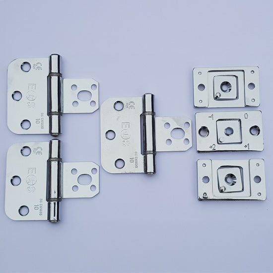 *Multibuy special* Alternative to National Hickman 35mm Chrome hinge set for 9 doors