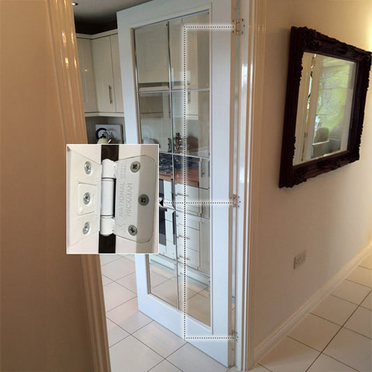 10 Light Chrome Beading Rail Single Glazed Door (Textured Finish)