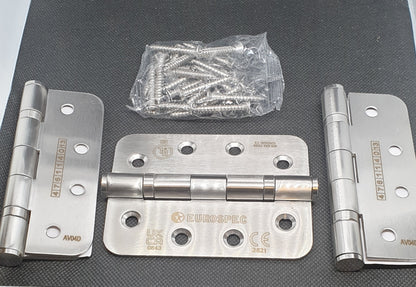 Satin stainless steel ball bearing hinge set of 3