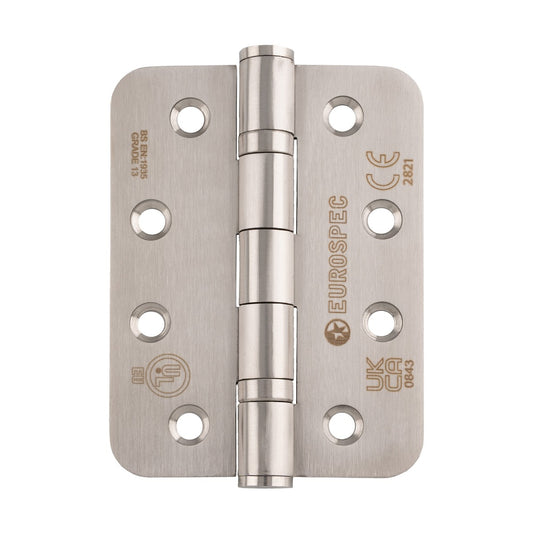 Satin stainless steel ball bearing hinge set of 3
