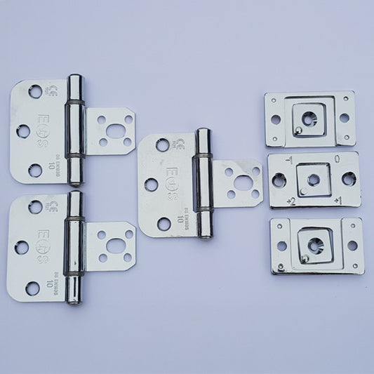 *Multibuy special* Alternative to National Hickman 35mm Chrome hinge set for 9 doors