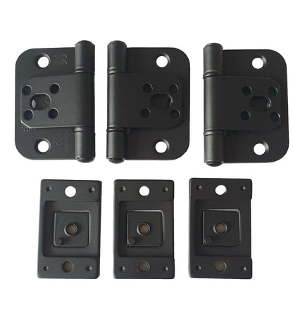 Alternative to National Hickman 44mm Black matt finish hinge set for 1 door