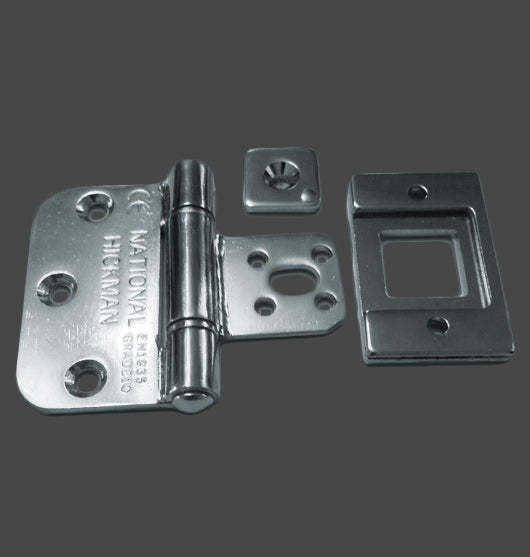 Steel Hinge Set (chrome finish) Set of 3