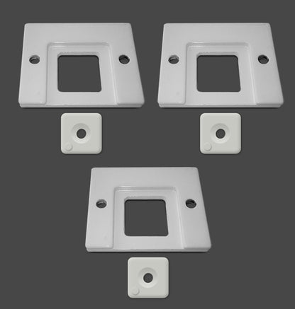 Female Keep & Adjuster (white steel or nylon) set of 3
