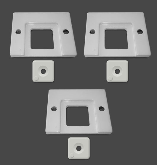 Female Keep & Adjuster (white steel or nylon) set of 3