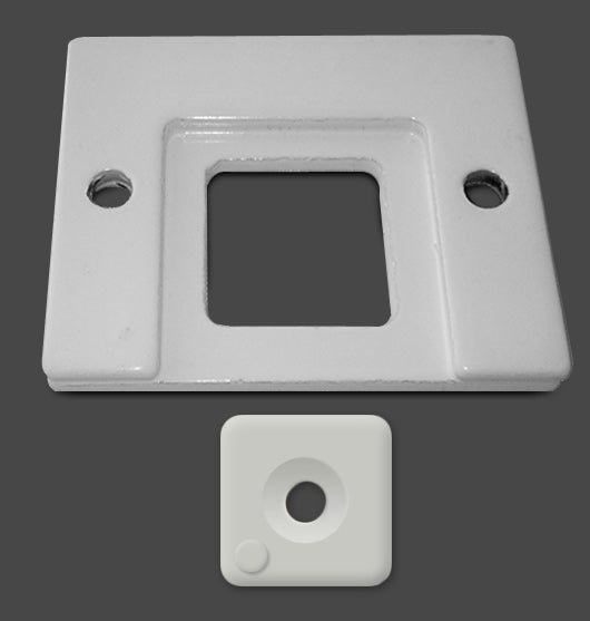 44mm Female Keep & Adjuster set of 3 (white steel)