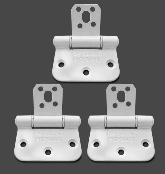 Male Hinge (white steel) Set of 3
