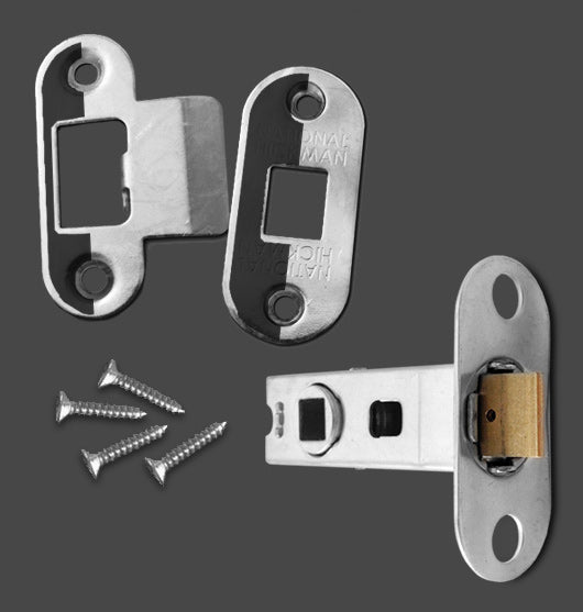 63mm Standard Tubular Latch & Keep Set (chrome)